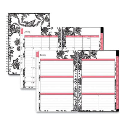 Blue Sky Analeis Create-your-own Cover Weekly/monthly Planner Floral Artwork 8 X 5 White/black/coral 12-month (jan To Dec): 2023 - School