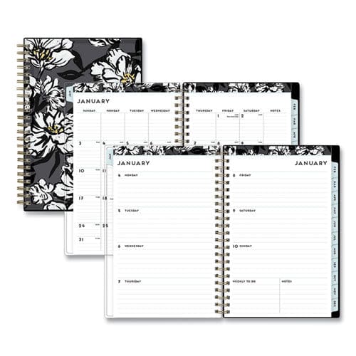 Blue Sky Baccara Dark Create-your-own Cover Weekly/monthly Planner Floral 8 X 5 Gray/black/gold Cover 12-month (jan-dec): 2023 - School