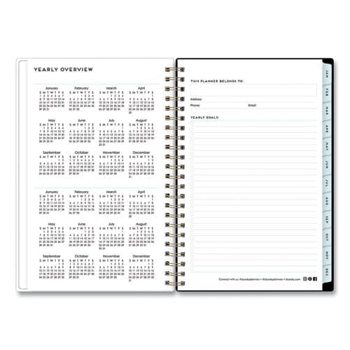 Blue Sky Baccara Dark Create-your-own Cover Weekly/monthly Planner Floral 8 X 5 Gray/black/gold Cover 12-month (jan-dec): 2023 - School