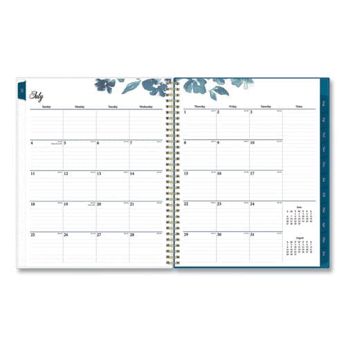 Blue Sky Bakah Blue Academic Year Weekly/monthly Planner Floral Artwork 11 X 8.5 Blue/white Cover 12-month (july-june): 2022-2023 - School