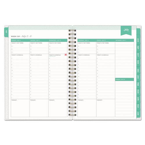 Blue Sky Day Designer Academic Year Weekly/monthly Frosted Planner Palms Artwork 11 X 8.5 12-month (july-june): 2022-2023 - School Supplies
