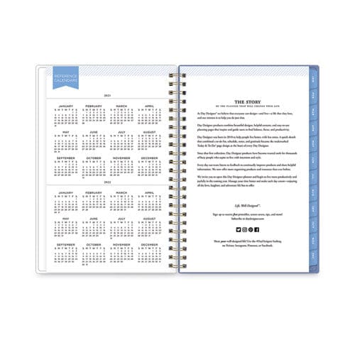 Blue Sky Day Designer Climbing Floral Blush Create-your-own Cover Weekly/monthly Planner 8 X 5 12-month (july-june): 2022-2023 - School