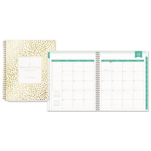 Blue Sky Day Designer Daily/monthly Frosted Planner Rugby Stripe Artwork 10x8 Black/white Cover 12-month (july To June): 2022-2023 - School