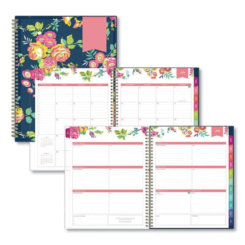 Blue Sky Day Designer Peyton Create-your-own Cover Weekly/monthly Planner Floral 11 X 8.5 Navy 12-month (july-june): 2022-2023 - School