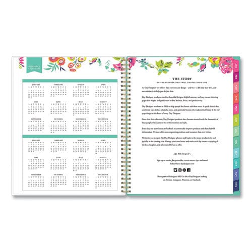 Blue Sky Day Designer Peyton Create-your-own Cover Weekly/monthly Planner Floral Artwork 11 X 8.5 White 12-month (jan-dec): 2023 - School