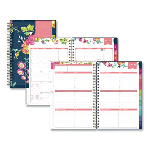 Blue Sky Day Designer Peyton Create-your-own Cover Weekly/monthly Planner Floral Artwork 8 X 5 Navy Cover 12-month (jan-dec): 2023 - School