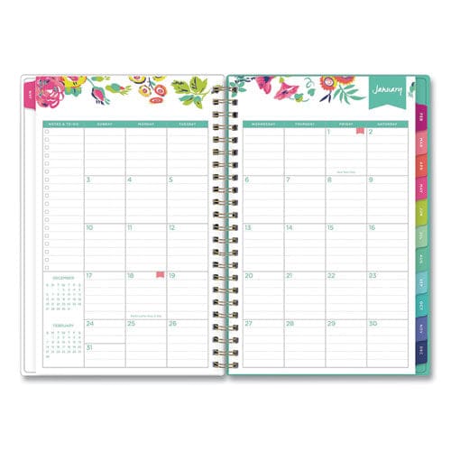 Blue Sky Day Designer Peyton Create-your-own Cover Weekly/monthly Planner Floral Artwork 8 X 5 White 12-month (jan-dec): 2023 - School