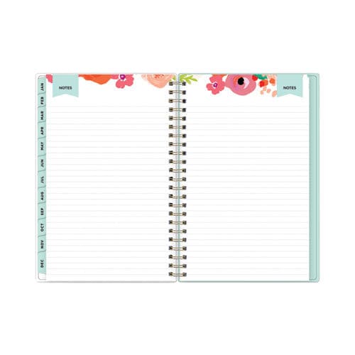 Blue Sky Day Designer Secret Garden Mint Frosted Weekly/monthly Planner 8 X 5 Multicolor Cover 12-month (jan To Dec): 2023 - School Supplies