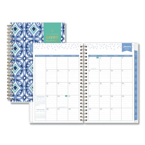 Blue Sky Day Designer Tile Weekly/monthly Planner Tile Artwork 8 X 5 Blue/white Cover 12-month (jan To Dec): 2023 - School Supplies - Blue
