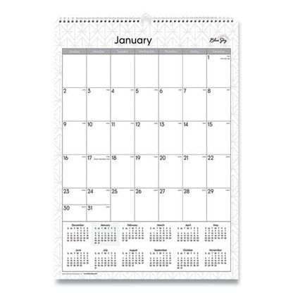 Blue Sky Enterprise Wall Calendar Enterprise Geometric Artwork 12 X 17 White/gray Sheets 12-month (jan To Dec): 2023 - School Supplies -