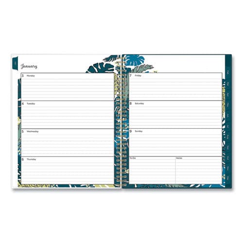 Blue Sky Grenada Create-your-own Cover Weekly/monthly Planner Floral Artwork 11 X 8.5 Green/blue/teal 12-month (jan-dec): 2023 - School