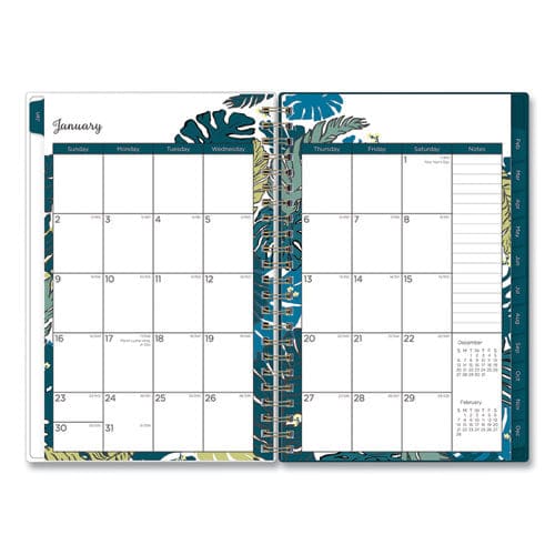 Blue Sky Grenada Create-your-own Cover Weekly/monthly Planner Floral Artwork 8 X 5 Green/blue/teal Cover 12-month (jan-dec): 2023 - School