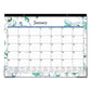 Blue Sky Lindley Desk Pad Floral Artwork 17 X 11 White/blue/green Sheets Black Binding Clear Corners 12-month (jan-dec): 2023 - School