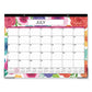 Blue Sky Mahalo Academic Desk Pad Floral Artwork 22 X 17 Black Binding Clear Corners 12-month (july-june): 2022-2023 - School Supplies -