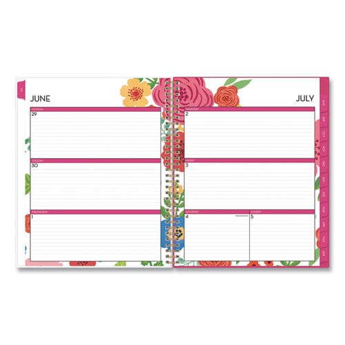 Blue Sky Mahalo Academic Year Create-your-own Cover Weekly/monthly Planner Floral Artwork 11 X 8.5 12-month (july-june): 2022-2023 - School