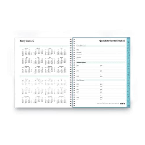 Blue Sky Teacher Dots Academic Year Create-your-own Cover Weekly/monthly Planner 11 X 8.5 12-month (july To June): 2022 To 2023 - School