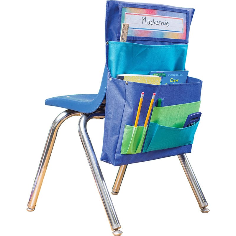 Blue Teal & Lime Chair Pocket (Pack of 3) - Storage - Teacher Created Resources