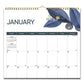 Blueline 12-month Colorful Wall Calendar Watercolor Gold Detail Floral Artwork 12 X 17 White Sheets 12-month (jan To Dec): 2023 - School