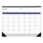 Blueline Duraglobe Monthly Desk Pad Calendar 22 X 17 White/blue/gray Sheets Black Binding/corners 12-month (jan To Dec): 2023 - School