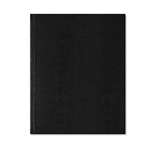 Blueline Executive Notebook Ribbon Bookmark 1 Subject Medium/college Rule Black Cover 10.75 X 8.5 75 Sheets - Office - Blueline®