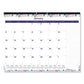 Blueline Passion Monthly Deskpad Calendar Floral Artwork 22 X 17 White/multicolor Sheets Black Binding 12-month (jan-dec): 2023 - School