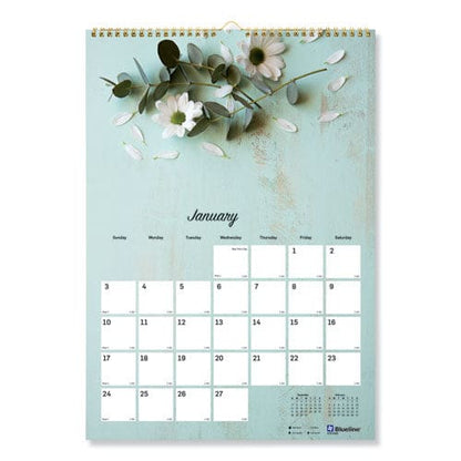 Blueline Romantic Wall Calendar Romantic Floral Photography 12 X 17 Multicolor/white Sheets 12-month (jan To Dec): 2023 - School Supplies -