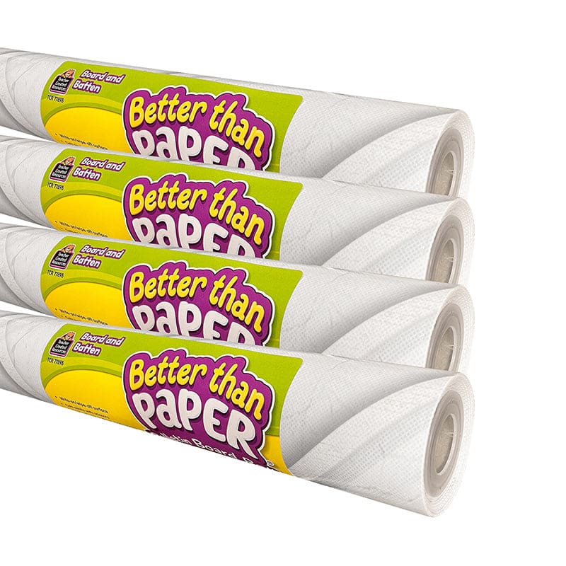 Board & Batten 4/Ct Bb Roll Better Than Paper - Bulletin Board & Kraft Rolls - Teacher Created Resources