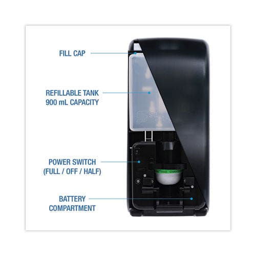 Boardwalk Bulk Fill Soap Dispenser 900 Ml 5.5 X 4 X 12 Black - Janitorial & Sanitation - Boardwalk®