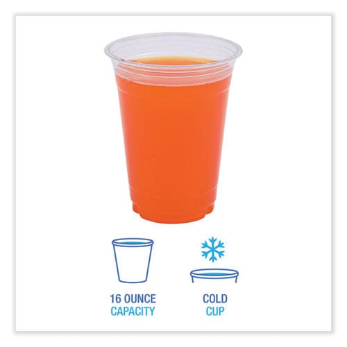 Boardwalk Clear Plastic Cold Cups 16 Oz Pet 50 Cups/sleeve 20 Sleeves/carton - Food Service - Boardwalk®