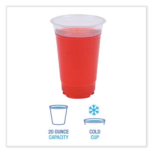 Boardwalk Clear Plastic Cold Cups 20 Oz Pet 50 Cups/sleeve 20 Sleeves/carton - Food Service - Boardwalk®