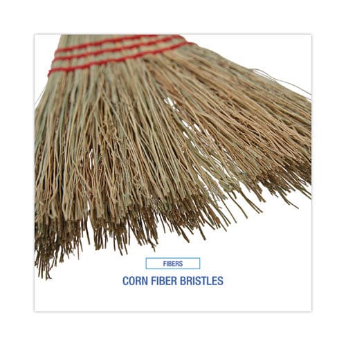 Boardwalk Corn Fiber Lobby/toy Broom Corn Fiber Bristles 39 Overall Length Red 12/carton - Janitorial & Sanitation - Boardwalk®