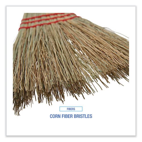 Boardwalk Corn Fiber Lobby/toy Broom Corn Fiber Bristles 39 Overall Length Red - Janitorial & Sanitation - Boardwalk®