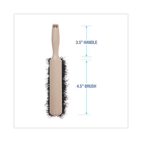 Boardwalk Counter Brush Black Tampico Bristles 4.5 Brush 3.5 Tan Plastic Handle - Janitorial & Sanitation - Boardwalk®