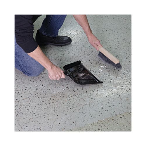 Boardwalk Counter Brush Gray Flagged Polypropylene Bristles 4.5 Brush 3.5 Tan Plastic Handle - Janitorial & Sanitation - Boardwalk®
