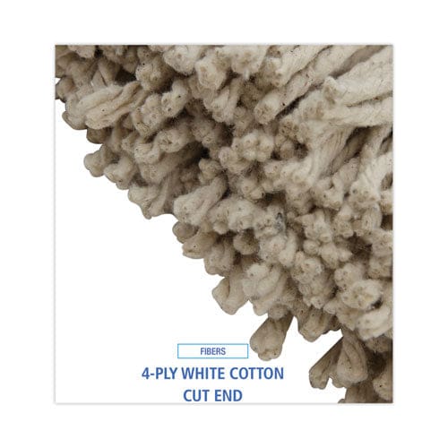 Boardwalk Cut-end Lie-flat Wet Mop Head Cotton 16oz White 12/carton - Janitorial & Sanitation - Boardwalk®