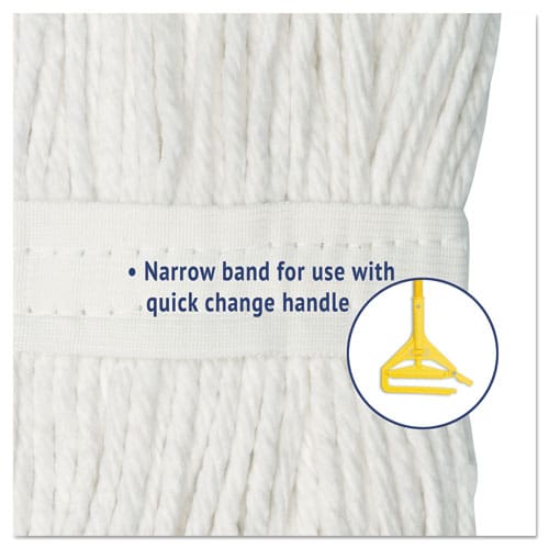 Boardwalk Cut-end Wet Mop Head Cotton #16 White 12/carton - Janitorial & Sanitation - Boardwalk®