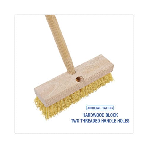 Boardwalk Deck Brush Head 2 Cream Polypropylene Bristles 10 Brush - Janitorial & Sanitation - Boardwalk®