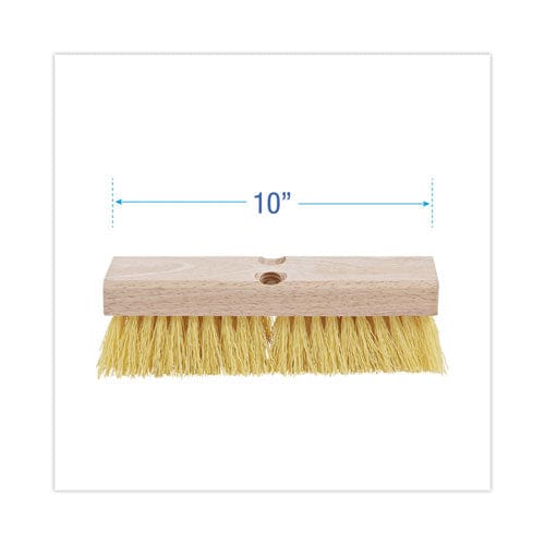 Boardwalk Deck Brush Head 2 Cream Polypropylene Bristles 10 Brush - Janitorial & Sanitation - Boardwalk®