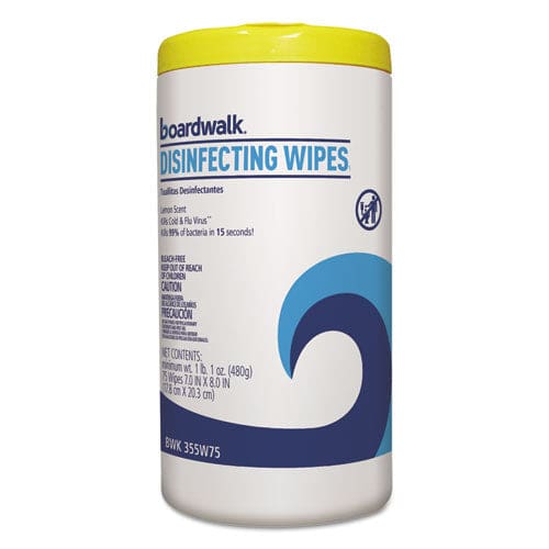 Boardwalk Disinfecting Wipes 7 X 8 Lemon Scent 35/canister 12 Canisters/carton - School Supplies - Boardwalk®