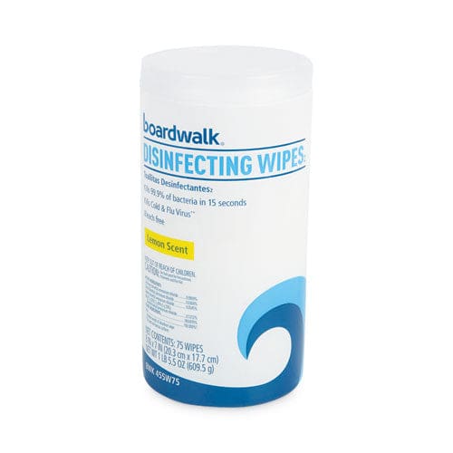 Boardwalk Disinfecting Wipes 7 X 8 Lemon Scent 75/canister 12 Canisters/carton - School Supplies - Boardwalk®