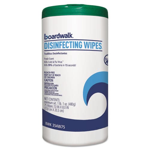 Boardwalk Disinfecting Wipes 7 X 8 Lemon Scent 75/canister 12 Canisters/carton - School Supplies - Boardwalk®