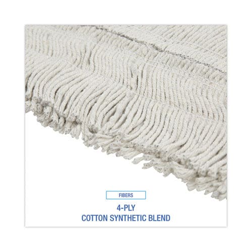 Boardwalk Disposable Dust Mop Head W/sewn Center Fringe Cotton/synthetic 36w X 5d White - Janitorial & Sanitation - Boardwalk®