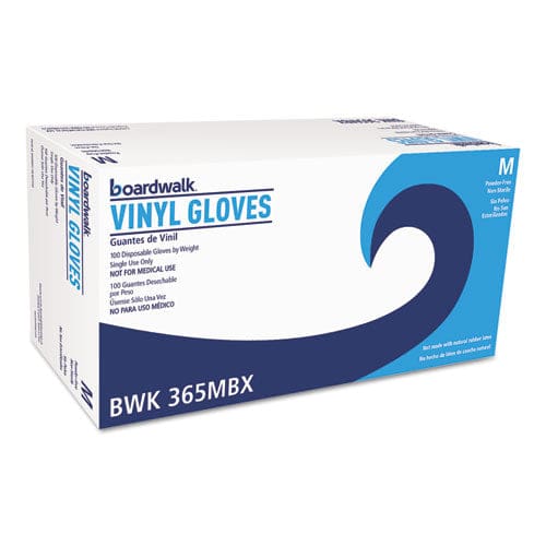 Boardwalk General Purpose Vinyl Gloves Powder/latex-free 2.6 Mil Medium Clear 100/box 10 Boxes/carton - Janitorial & Sanitation - Boardwalk®