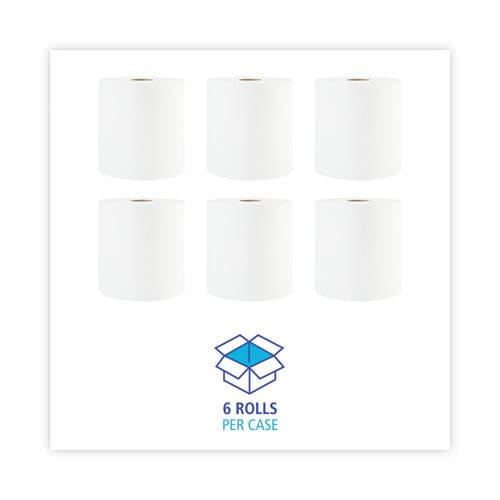 Boardwalk Hardwound Paper Towels 1-ply 8 X 800 Ft White 6 Rolls/carton - Janitorial & Sanitation - Boardwalk®