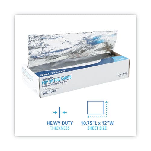 Boardwalk Heavy-duty Aluminum Foil Pop-up Sheets 12 X 10.75 200/box 12 Boxes/carton - Food Service - Boardwalk®