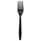 Boardwalk Heavyweight Polypropylene Cutlery Fork Black 1000/carton - Food Service - Boardwalk®