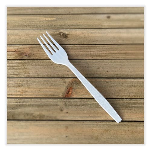 Boardwalk Heavyweight Polypropylene Cutlery Fork White 1000/carton - Food Service - Boardwalk®