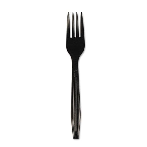 Boardwalk Heavyweight Polystyrene Cutlery Fork Black 1000/carton - Food Service - Boardwalk®