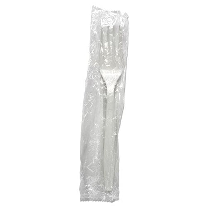 Boardwalk Heavyweight Wrapped Polypropylene Cutlery Fork White 1,000/carton - Food Service - Boardwalk®