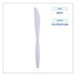 Boardwalk Heavyweight Wrapped Polypropylene Cutlery Knife White 1,000/carton - Food Service - Boardwalk®